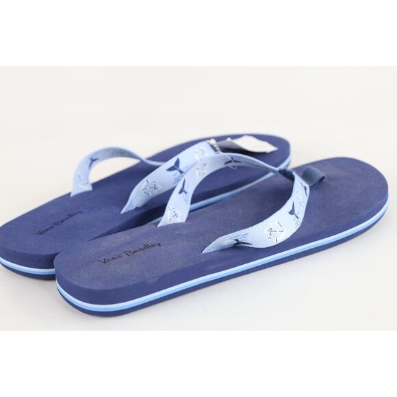 Deadstock Vtg Y2K Vera Bradley Womens Large 9 10 Whale Anchor Flip Flops Sandals - Picture 4 of 5